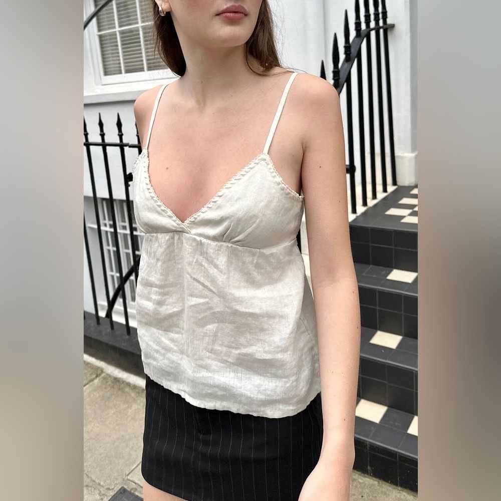 Brandy Melville Edith Linen Tank